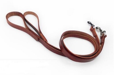 Real leather dog leash for large medium small dogs