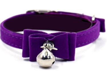 Purple bow tie pet collars for small dog cat/pet supply