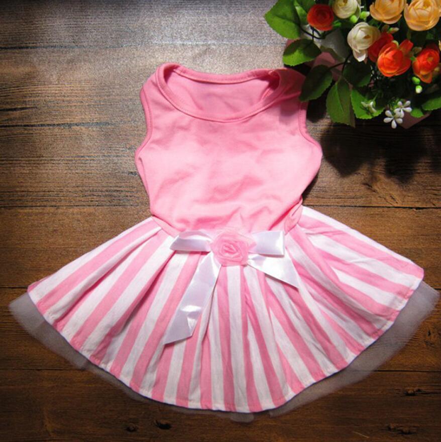 Pink pet princess skirt/ wedding shirt of pet clothes