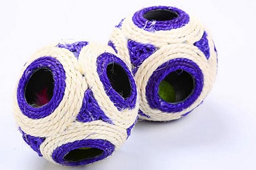 Natural hollow sisal ball for cat playing