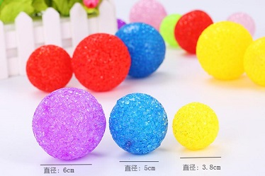 Colorful particle cat toys ball