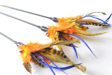 Quality Beautiful feather cat teaser toys