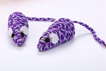 purple and green cat mouse toys/cat products
