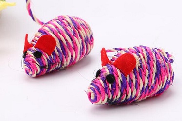 Quality sisal wrapped cat mouse toys