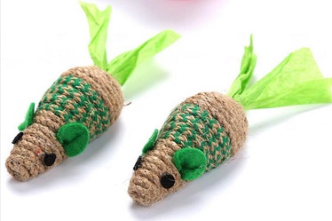 cat mouse toys with sisal wrapped