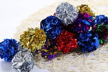 Colorful paper ball for cat toys