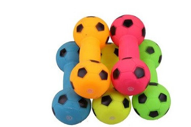 Vinyl dumbbell dog toys/pet dental toys
