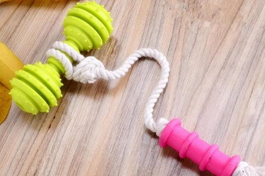 Quality Pet TPR toys with rope/pet rope bite toys