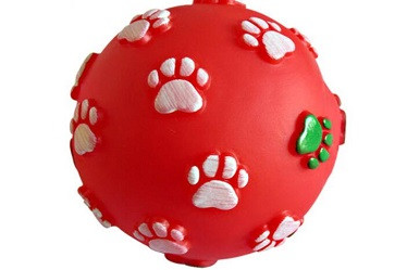 Squeaky Vinyl footprint pet toys ball/dog toys