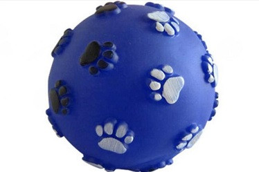 Squeaky Vinyl footprint pet toys ball/dog toys