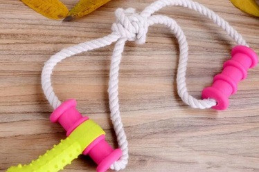 Quality pet rope toys with TPR dental toys/dog ropes