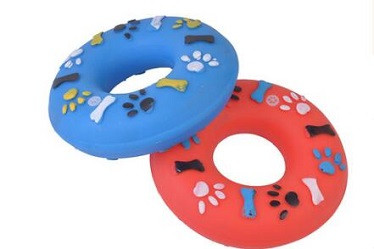 Colorful doughnut pet vinyl toys/dog vinyl toys