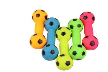 Vinyl dumbbell dog toys/pet dental toys