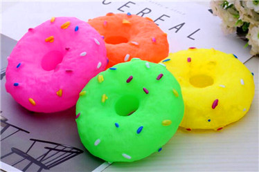 Doughnut dog bite toys/pet vinyl chews toys