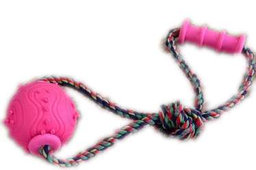 pet TPR toys with rope dental/ dog rope toys