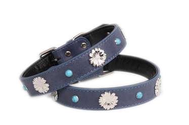 Blue Sapphire Durable dog collars for small medium large dogs