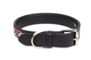 Black Folk style pet dog collars