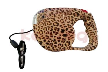 leopard retractable leash /4Led